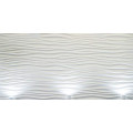 Дизайнерская 3D стеновая панель из гипса с подсветкой SILK 2 LED (White)